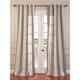 preview thumbnail 1 of 12, Exclusive Fabrics Del Mar Grey Linen Blend Stripe Curtain (1 Panel) 50 X 84
