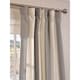 preview thumbnail 12 of 12, Exclusive Fabrics Del Mar Grey Linen Blend Stripe Curtain (1 Panel)