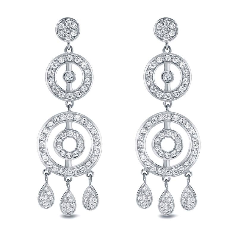 Auriya 14k White Gold 1 1/2ct TDW Diamond Chandelier Earrings (H-I, SI1-SI2)
