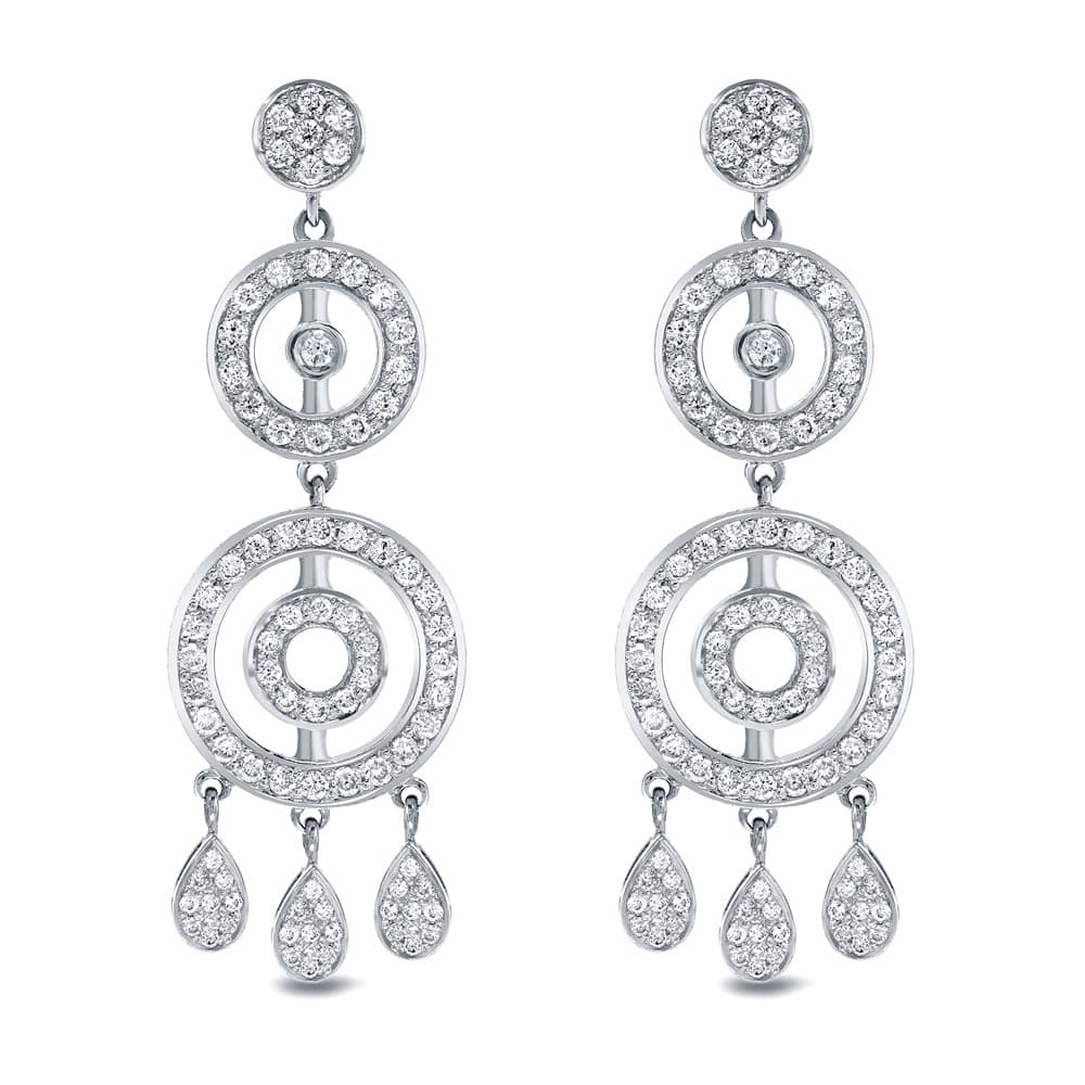Auriya 14k White Gold 1 1/2ct TDW Diamond Chandelier Earrings (H-I, SI1-SI2)
