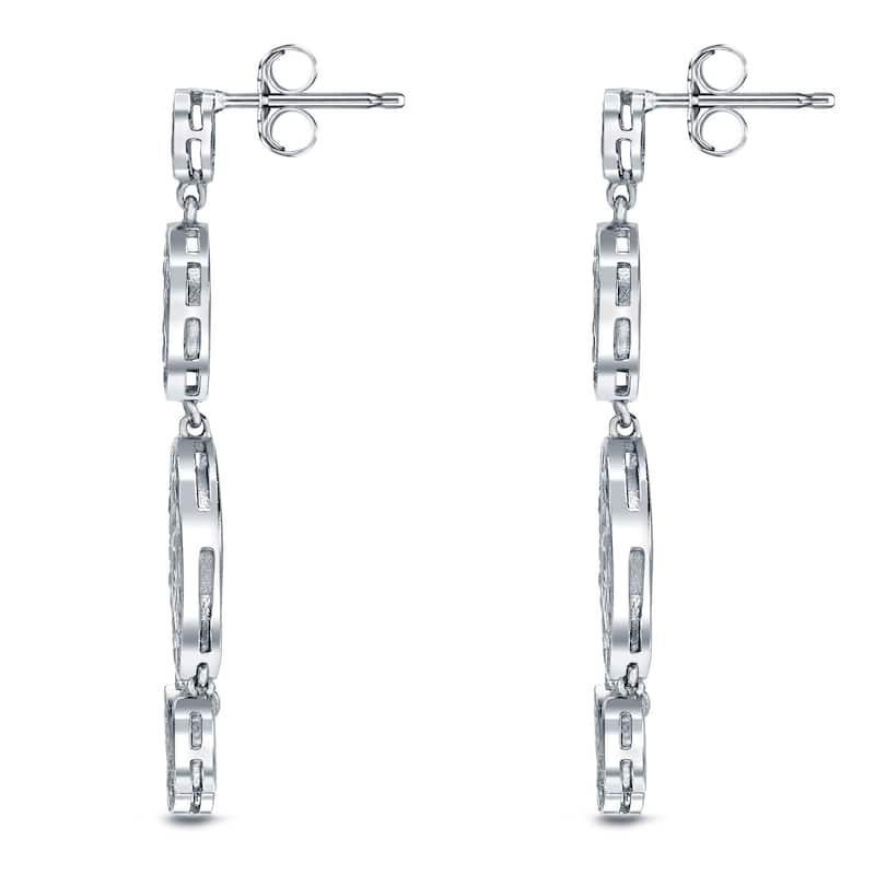 Auriya 14k White Gold 1 1/2ct TDW Diamond Chandelier Earrings (H-I, SI1-SI2)