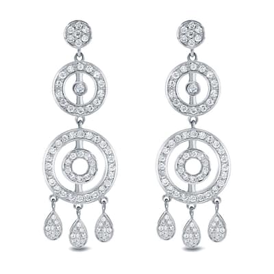 Auriya 14k White Gold 1 1/2ct TDW Diamond Chandelier Earrings (H-I, SI1-SI2)