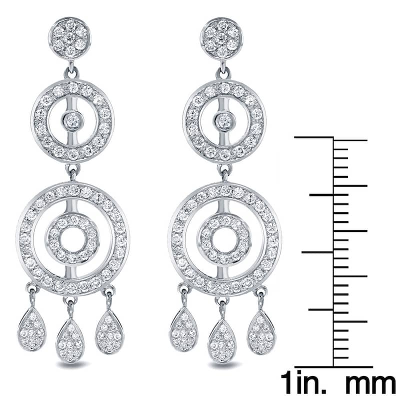 Auriya 14k White Gold 1 1/2ct TDW Diamond Chandelier Earrings (H-I, SI1-SI2)