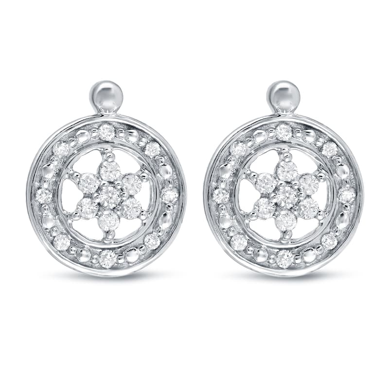 Auriya 14k White Gold 1/4ct TDW Diamond Dangle Earrings