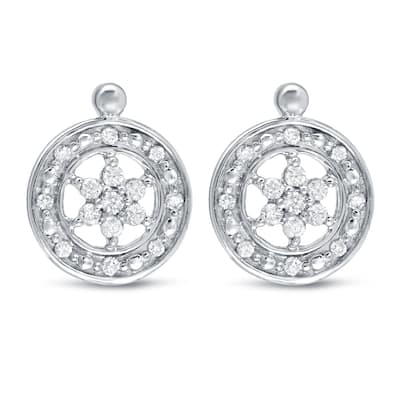 Auriya 14k White Gold 1/4ct TDW Diamond Dangle Earrings