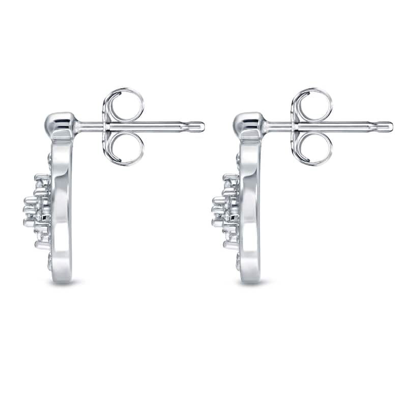 Auriya 14k White Gold 1/4ct TDW Diamond Dangle Earrings