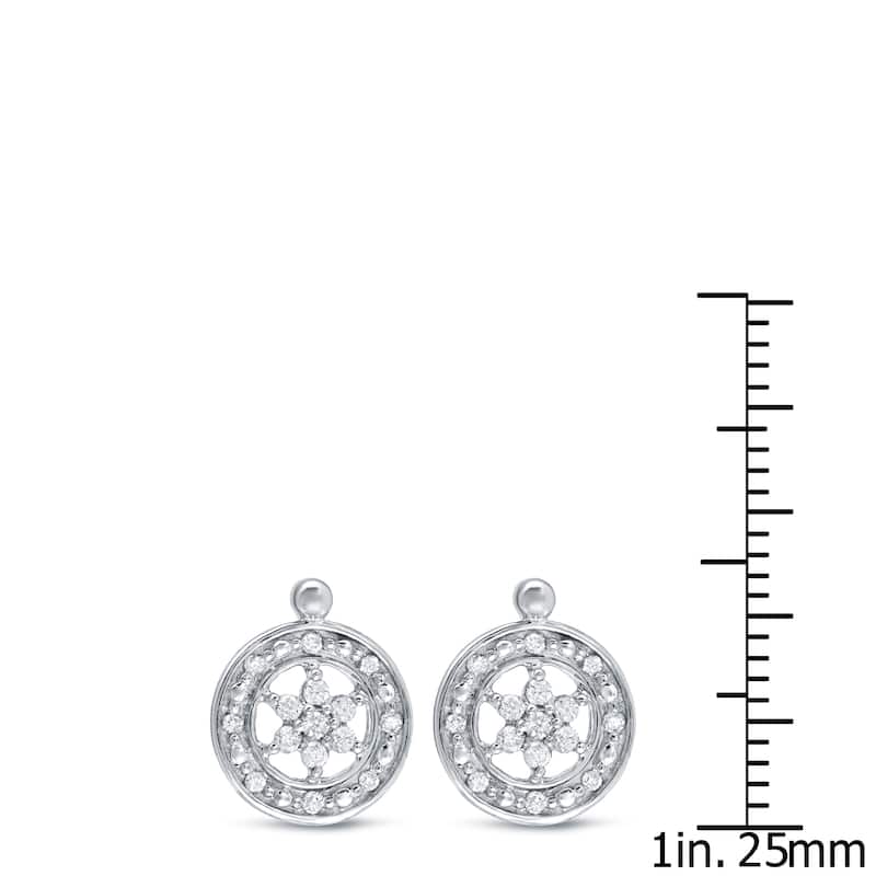 Auriya 14k White Gold 1/4ct TDW Diamond Dangle Earrings