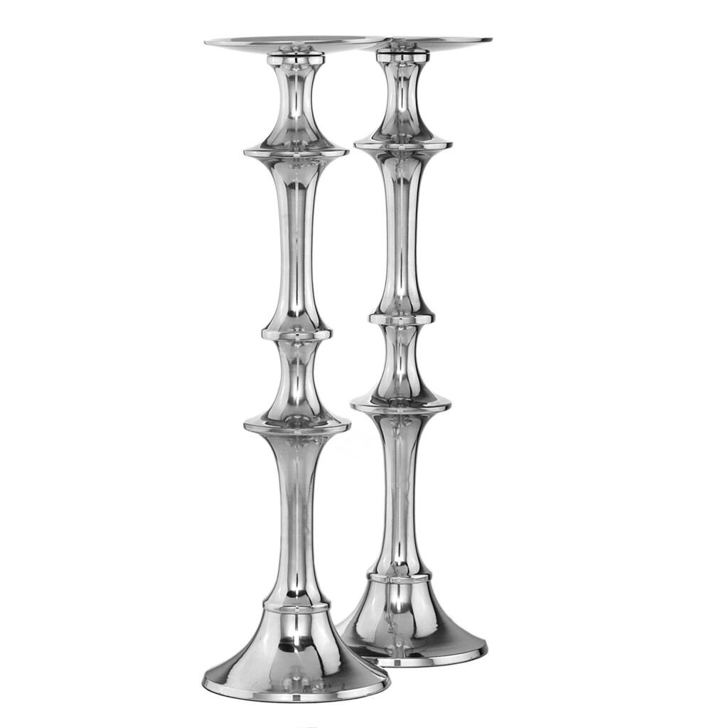 Aluminum Pillar Candle Holder (Set of 2)
