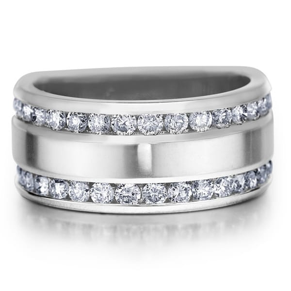 Amore 14k Gold 1ct TDW Diamond Anniversary Wedding Band