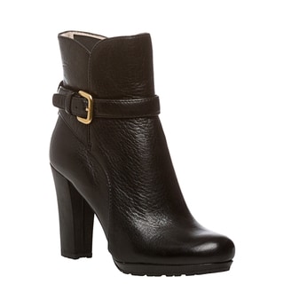 Prada Leather Buckle Booties Prada Designer Women's Shoes