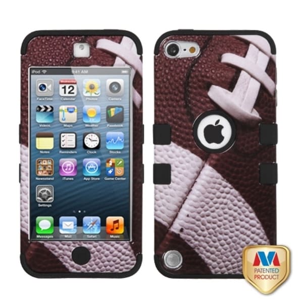 Insten Brown/ Black Football Tuff Hard PC/ Silicone Dual Layer Hybrid