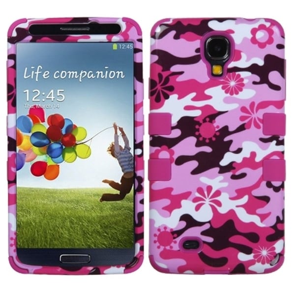 BasAcc Pink Flower Camo/ Hot Pink TUFF Case for Samsung Galaxy S4 BasAcc Cases & Holders