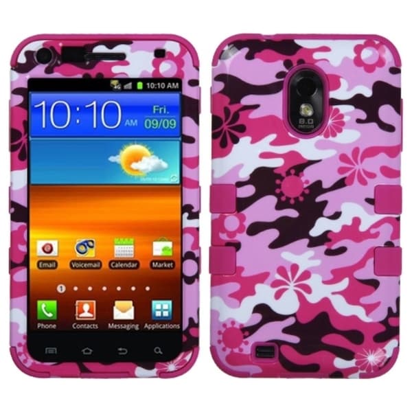 INSTEN Pink Flower Camo/ Hot Pink TUFF Phone Case Cover for Samsung
