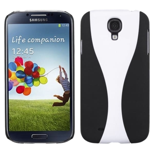 INSTEN Ivory White/ Black TUFF Phone Case Cover for Samsung Galaxy S4
