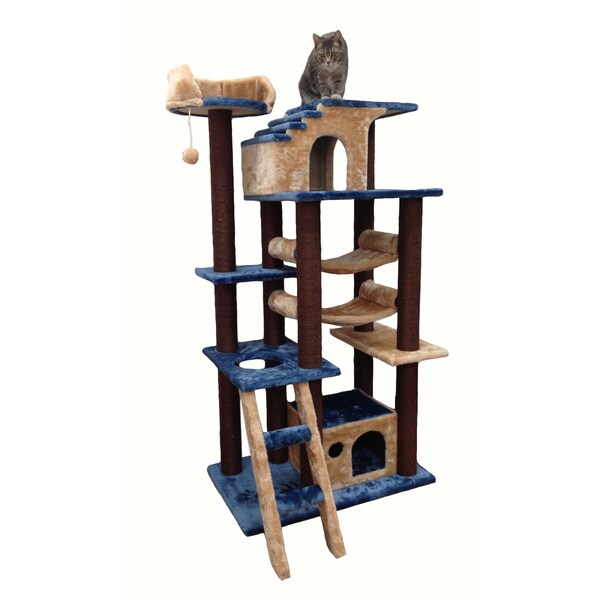 Kitty Mansions Mini Amazon Blue Cat Tree Furniture Free Shipping