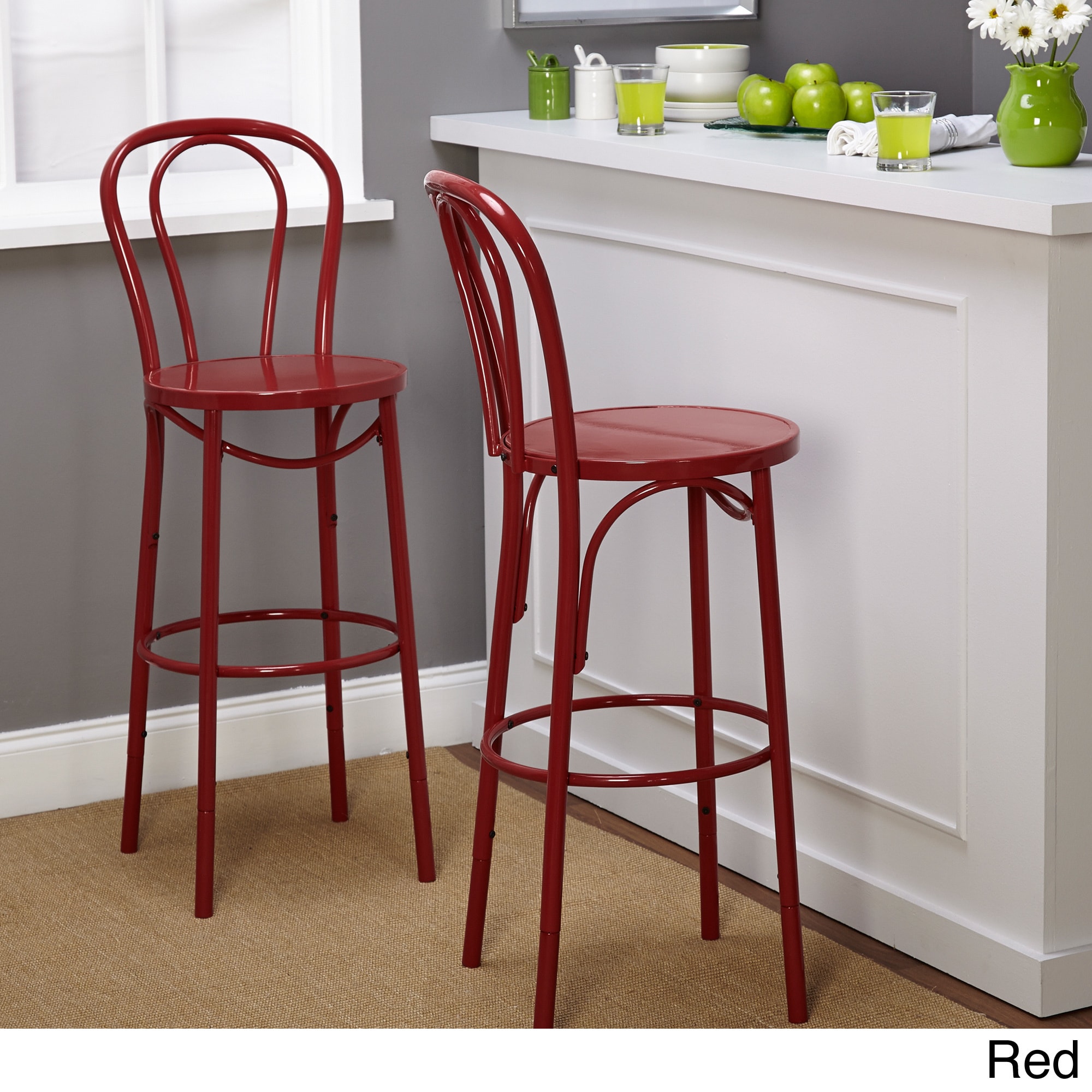 Vintage Inspired Adjustable Bar Stools (set Of 2)