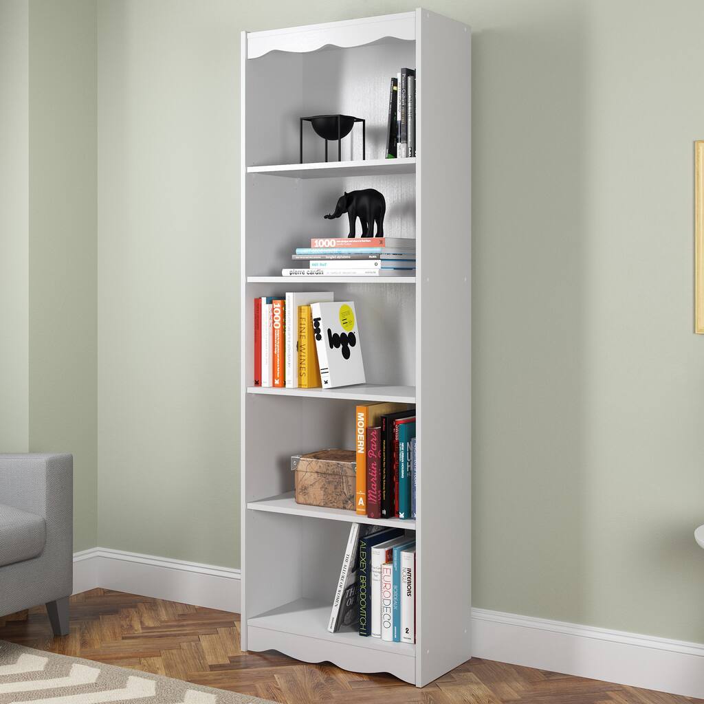 Harlow 72-inch Tall Bookcase, White