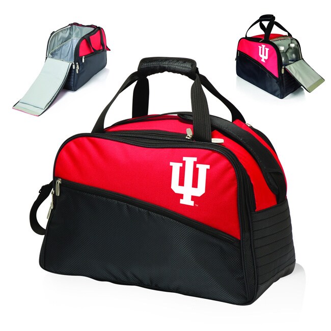 Picnic Time Indiana University Hoosiers Tundra Duffel (Red and blackMaterials Polyester, PVC linerIncludes One (1) duffelCapacity Two (2) 1.5 liter bottles of wine, water or other beveragesFolded 10 inches long x 2.3 inches wide x 15.3 inches highOpen