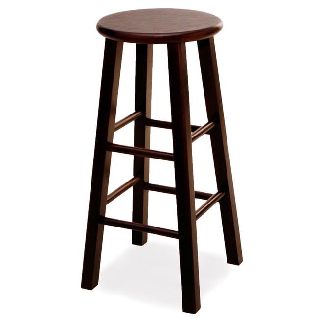 Round Wood Bar Stools (set Of 2)