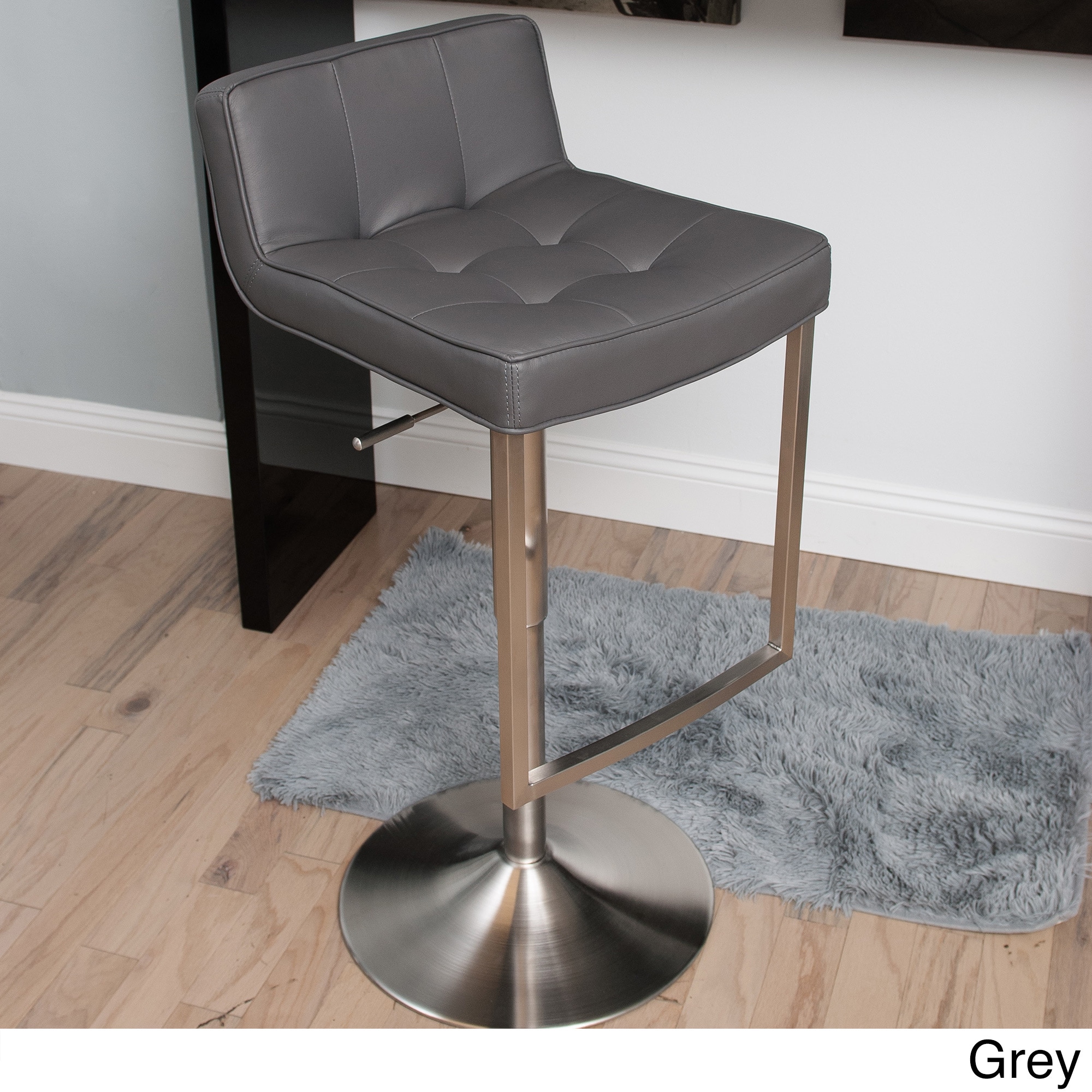 Looper Tufted Low back Adjustable height Swivel Stool