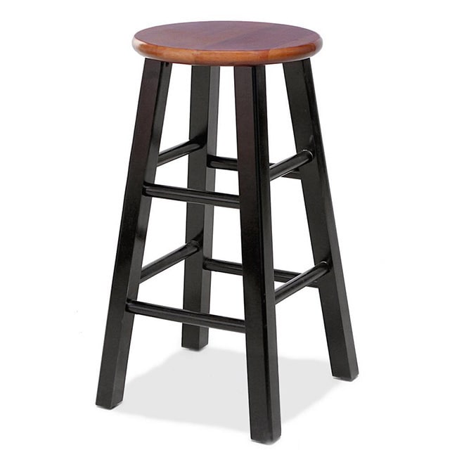 Round Wood Counter Stools (set Of 2)