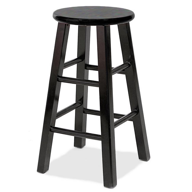 Round Wood Counter Stools (set Of 2)