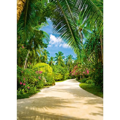 Ideal Decor 'Tropical Pathway' Wall Mural