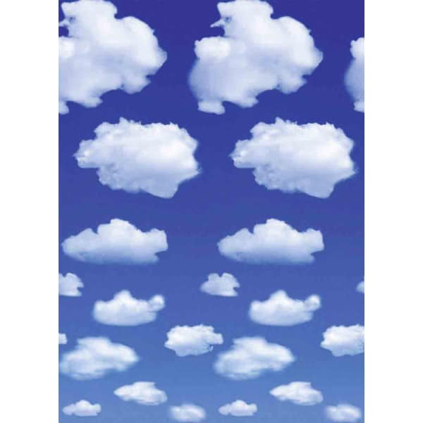 Ideal Decor 'White Clouds' Wall Mural Vinyl Wall Art