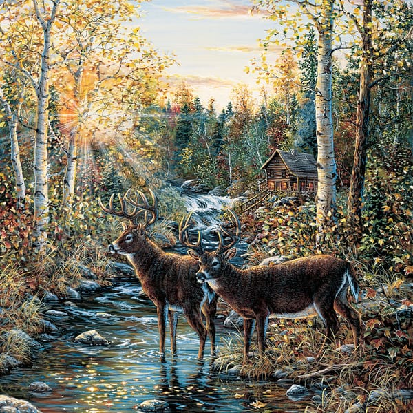 Brewster 'Wild Deer' Wall Mural - Bed Bath & Beyond - 8330221