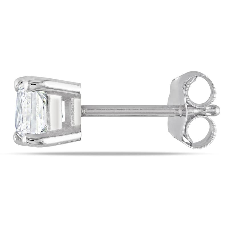 Miadora 14k Gold 3/4ct TDW Princess-cut Diamond Stud Earrings
