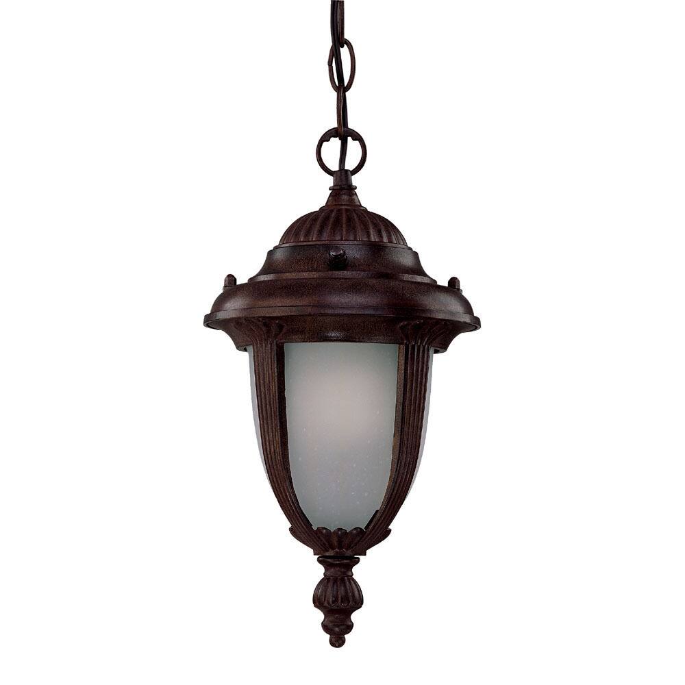 Monterey Energy Star 1-light Burled Walnut Outdoor Hanging Lantern