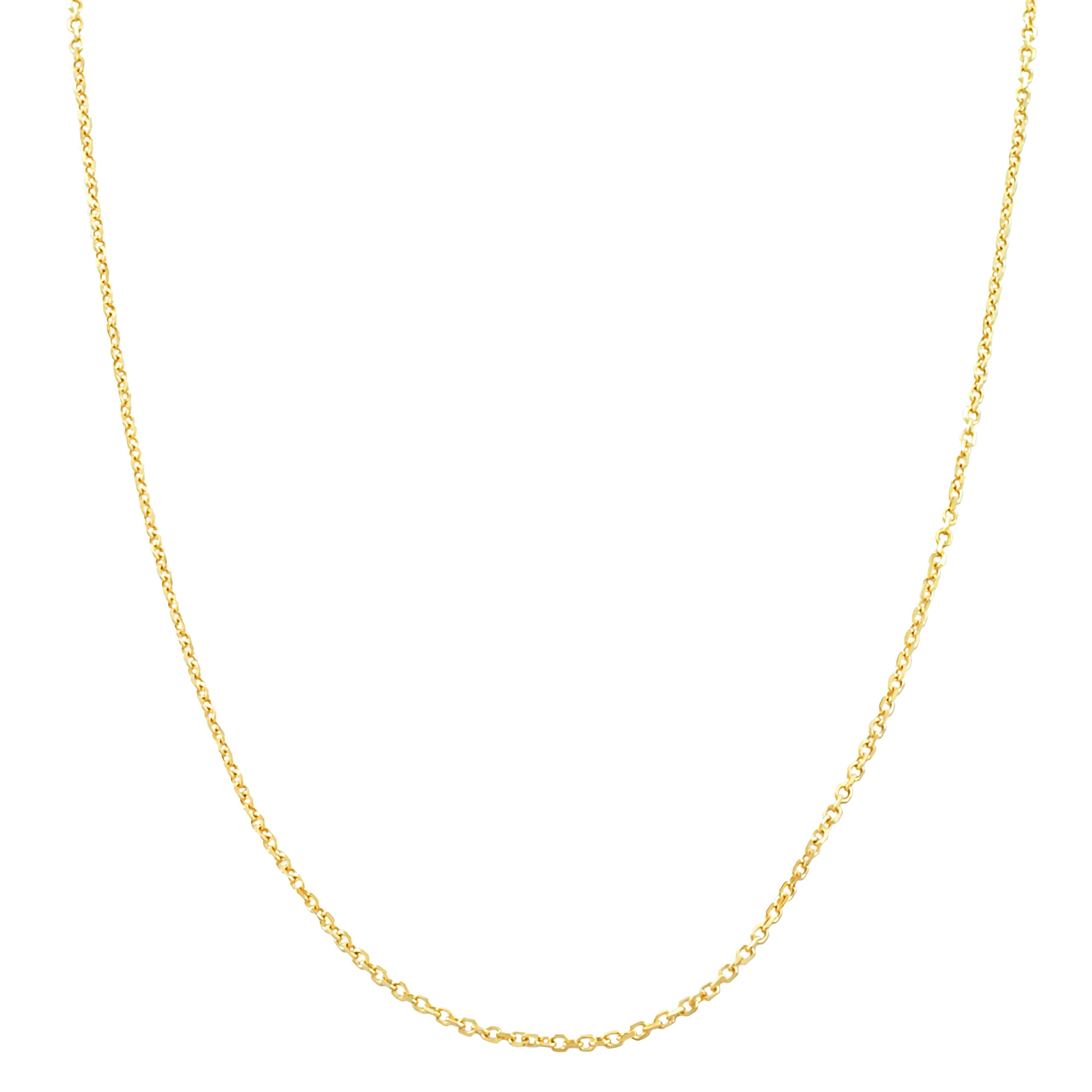 Fremada 14k Yellow Gold 0 85mm Diamond Cut Cable Chain 18 Inch On Sale Overstock