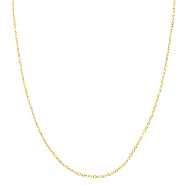 Fremada 14k Yellow Gold 0 85mm Diamond Cut Cable Chain 18 Inch On Sale Overstock