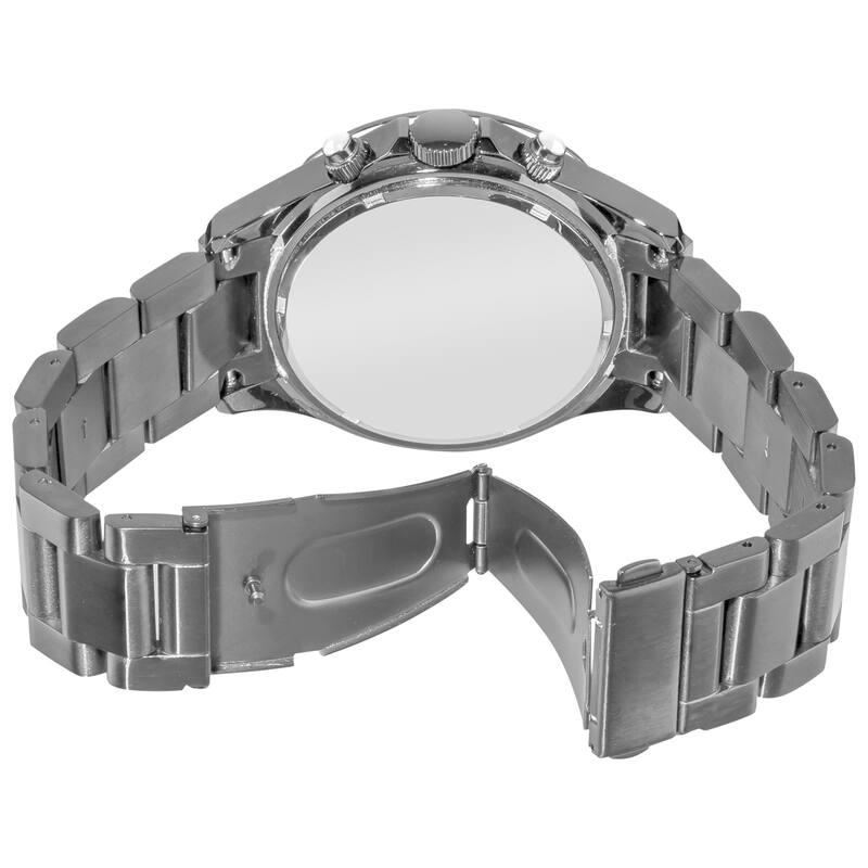 Akribos XXIV Men's Multifunction Chronograph Stainless Steel Calendar White Bracelet Watch