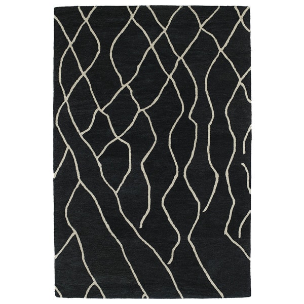 Hand-tufted Utopia Peaks Charcoal Wool Rug (2' x 3') - 2' x 3'