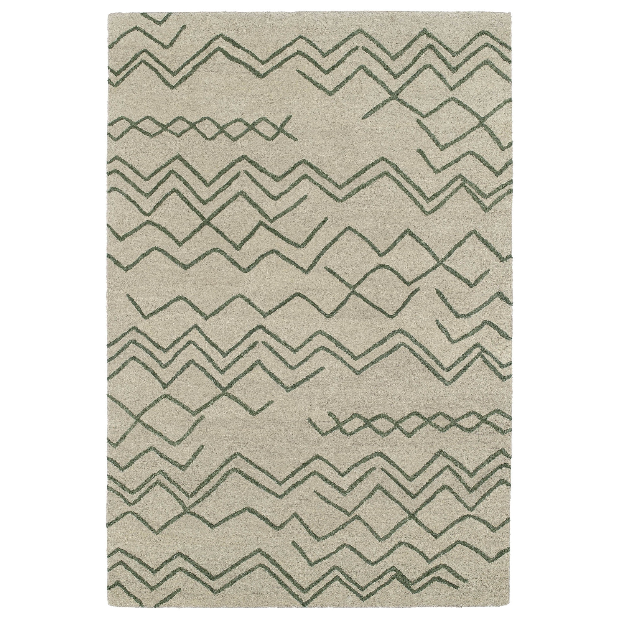 Hand tufted Utopia Cascade Emerald Wool Rug (2 X 3)