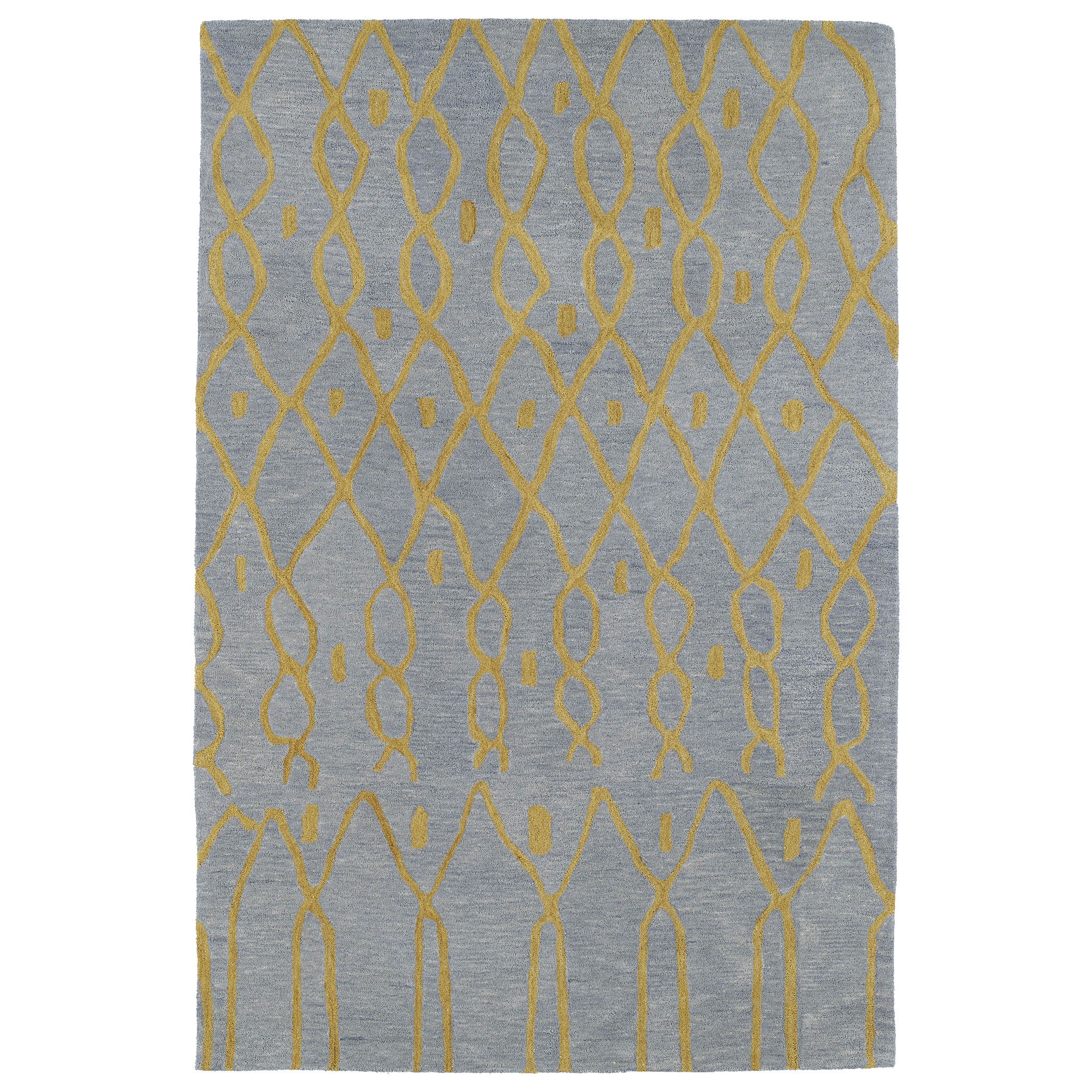 Hand tufted Utopia Fringe Blue Wool Rug (2 X 3)