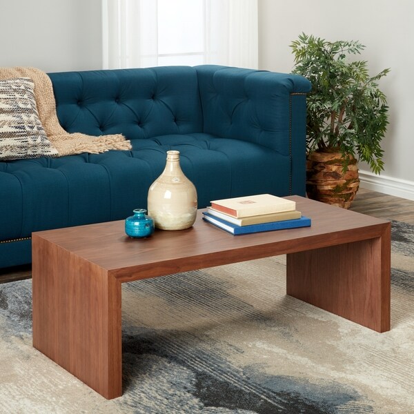 Abbyson Allison Walnut Medium Coffee Table