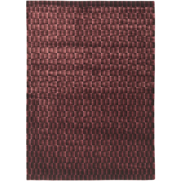 Hand sheared 'Illusion' Tonal Coco Red Rectangular Area Rug (50' x 7'9) 5x8   6x9 Rugs