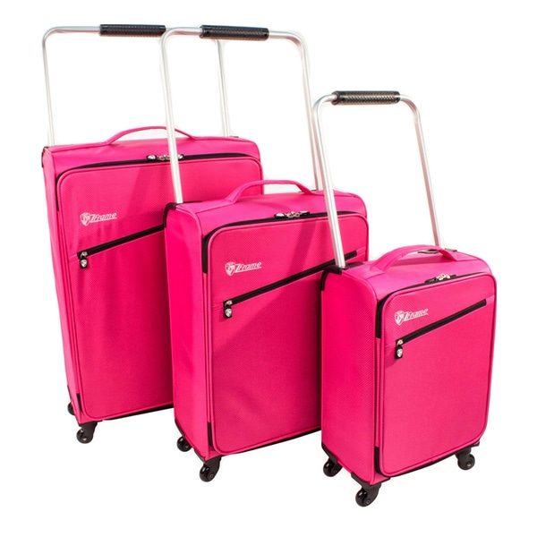 Heys USA Fuchsia ZFrame 3 piece Lightweight Spinner Luggage Set Heys USA Three piece Sets