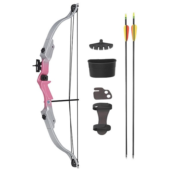 Wizard Archery 22 inch Youth Pink Riser & Silver Limb Compound Bow Wizard Archery Youth Archery