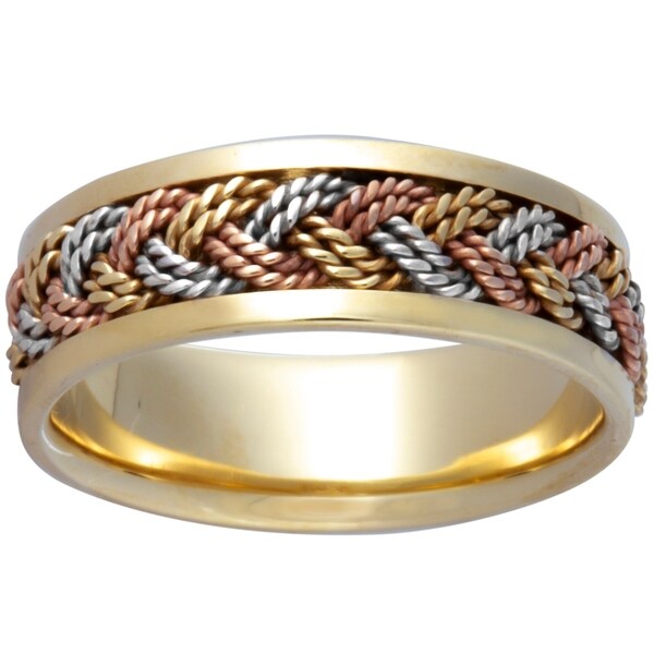Tri Color Gold Wedding Bands Photos