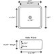 preview thumbnail 6 of 9, Highpoint Collection 15-inch Square Ceramic White Bathroom Vessel Sink