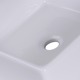 preview thumbnail 2 of 9, Highpoint Collection 15-inch Square Ceramic White Bathroom Vessel Sink