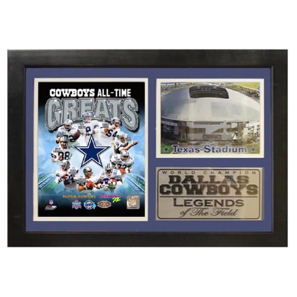 Dallas Cowboys Greats 12 x 18 Photo Stat Frame