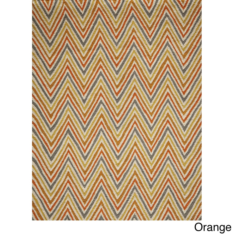 Cozumel Hand hooked Chevron Polyester Rug (5 X 7)