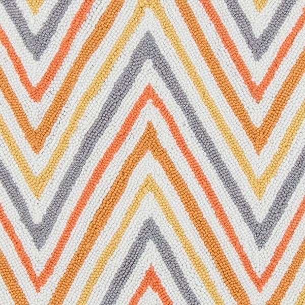 Momeni Geo Hand Hooked Polyester Contemporary Chevron Area Rug