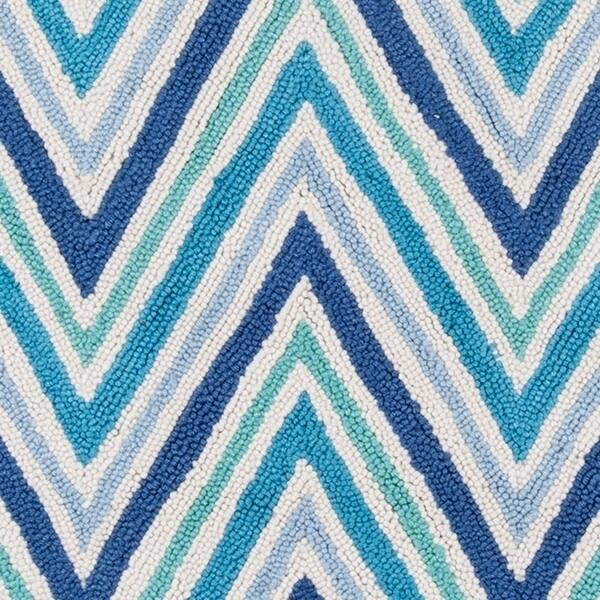 Momeni Geo Hand Hooked Polyester Contemporary Chevron Area Rug