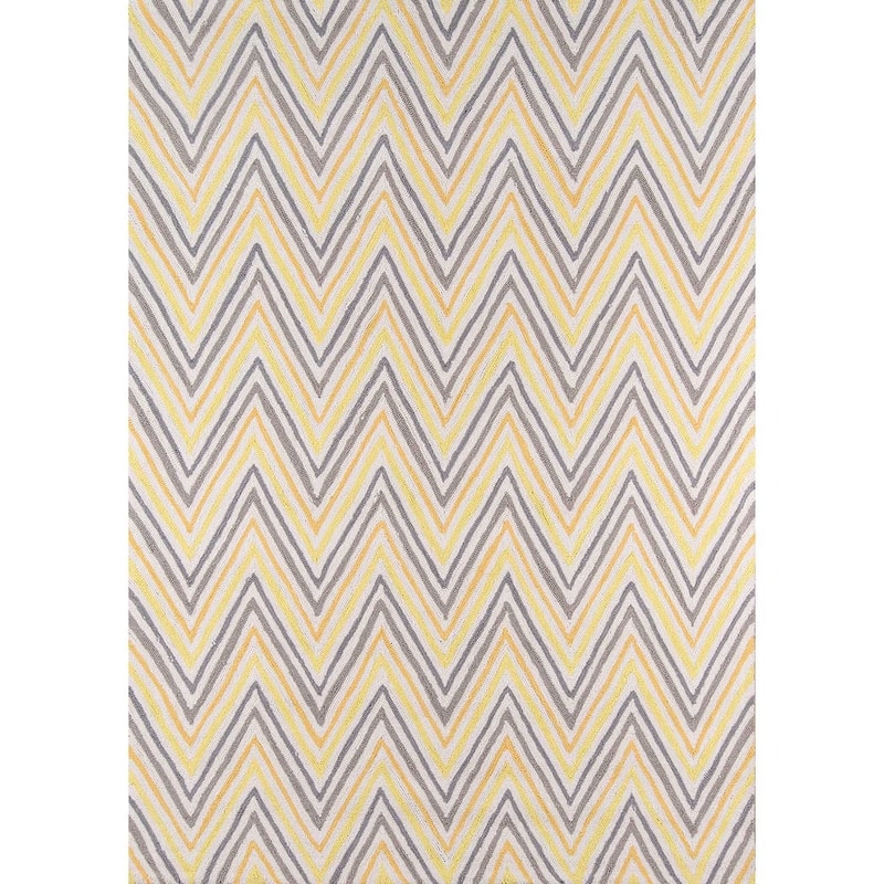 Momeni Geo Hand Hooked Polyester Contemporary Chevron Area Rug
