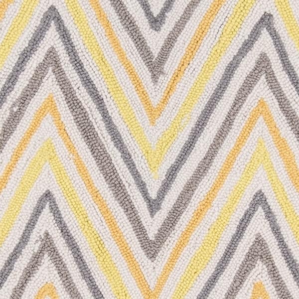 Momeni Geo Hand Hooked Polyester Contemporary Chevron Area Rug